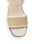 Alpargata Beige Plataforma Yute Punta Cuadrada Tejida Mujer Casual 4040737