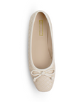 Balerina Beige Detalle Moño Mujer Zapato Plano Flats Casual 3402910