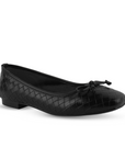 Balerina Negro Detalle Moño Mujer Zapato Plano Flats Casual 3402911