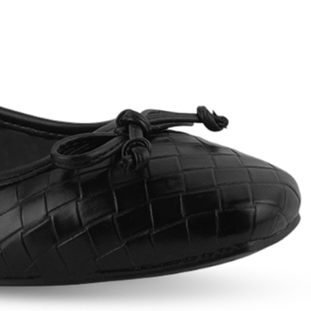 Balerina Negro Detalle Moño Mujer Zapato Plano Flats Casual 3402911