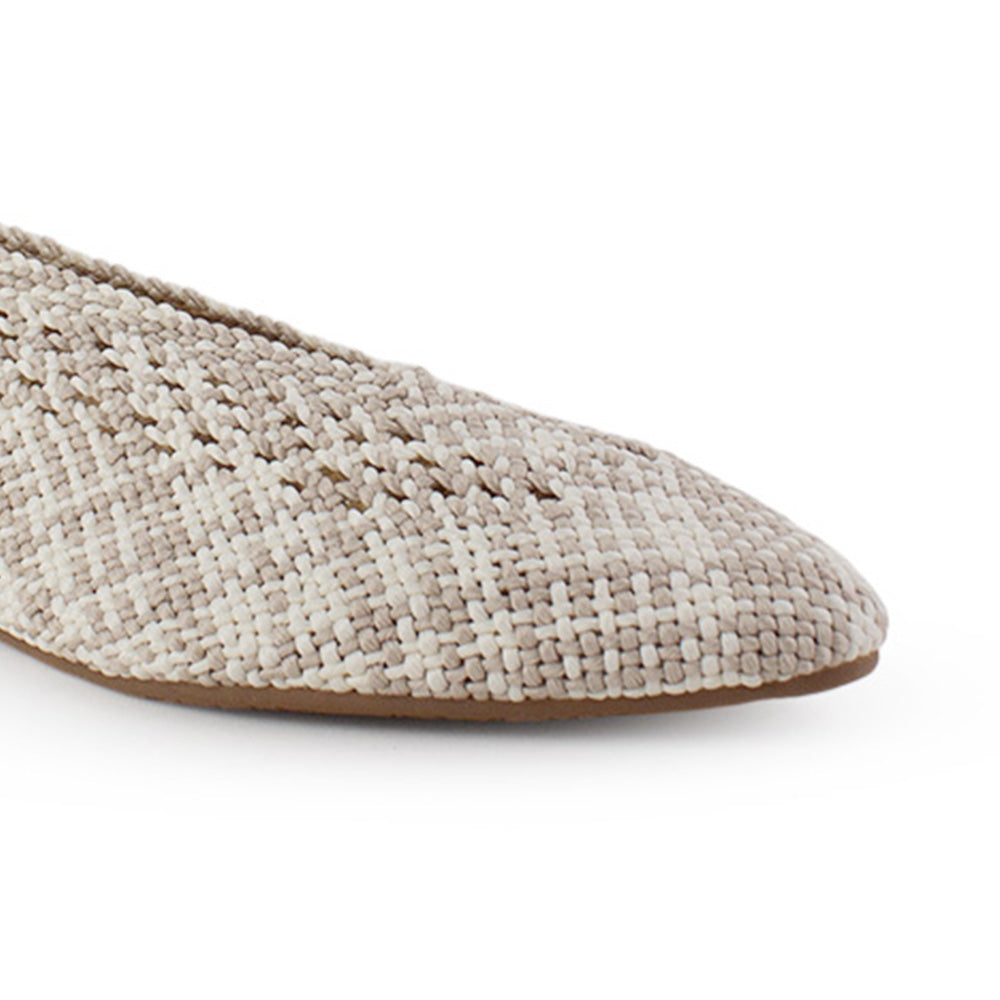Balerina Beige Dama Tejido Trenzado Moda Casual Confort Puntal 4900019