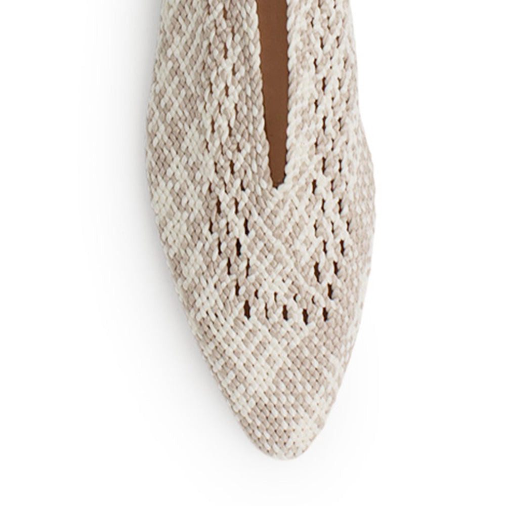 Balerina Beige Dama Tejido Trenzado Moda Casual Confort Puntal 4900019