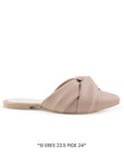 Mules Maquillaje Mujer Planos Nudo Moda Casual Piso Puntal 4070063