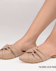 Mules Maquillaje Mujer Planos Nudo Moda Casual Piso Puntal 4070063