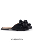 Zapatos Negro Planos Mujer Mules Moda Moño Casual Elegante4070069