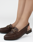 Zapato Cafe Para Mujer tipo Flats Destalonado Herraje Moda 3510191