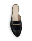 Zapato Negro Mule Mujer Casual Hebilla Dorada Elegante Moda 3510193