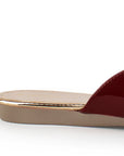 Zapato Vino Mule Mujer Casual Hebilla Dorada Elegante Moda 3510194