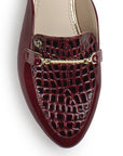Zapato Vino Mule Mujer Casual Hebilla Dorada Elegante Moda 3510194