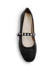 Balerina Negro Dama Tipo Flats Ajuste Pulsera Pedreria Comodo Moda 3510210