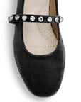 Balerina Negro Dama Tipo Flats Ajuste Pulsera Pedreria Comodo Moda 3510210