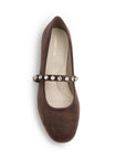 Balerina Cafe Dama Tipo Flats Ajuste Pulsera Pedreria Comodo Moda 3510212