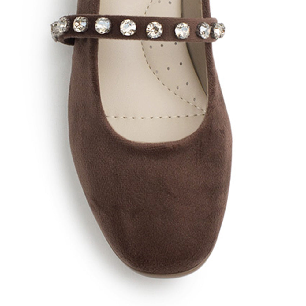 Balerina Cafe Dama Tipo Flats Ajuste Pulsera Pedreria Comodo Moda 3510212