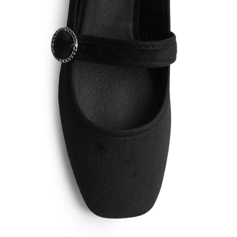 Balerinas Negro Dama Flats Comoda Hebilla Moda Casual  3201404