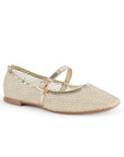 Balerinas Oro Mujer Estilo Elegante Comoda Hebilla Moda Flats 3201407