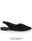 Zapatos Negro Balerinas Mujer Punta Fina Clasicas Con Moño Dama 4930015