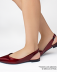 Balerina Vino Casual Dama Piso Puntal Destalonada Moda Flats 4930022