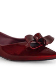 Balerinas Vino Mujer Estilo Elegante Moño Flats Moda 4930030