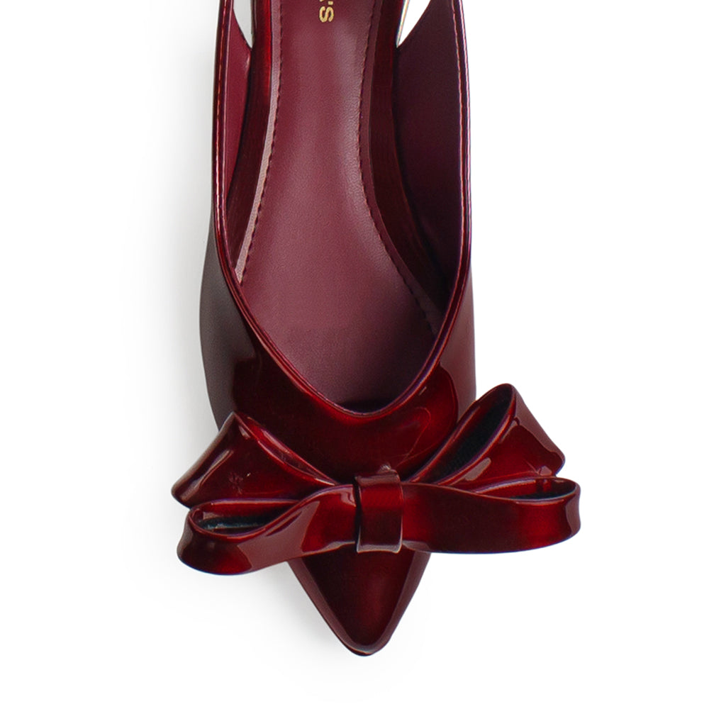 Balerinas Vino Mujer Estilo Elegante Moño Flats Moda 4930030