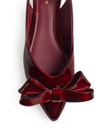 Balerinas Vino Mujer Estilo Elegante Moño Flats Moda 4930030