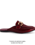 Balerinas Vino Dama Zapatos Destalonados Herrajes Moderno 4930033