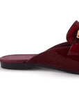 Balerinas Vino Dama Zapatos Destalonados Herrajes Moderno 4930033
