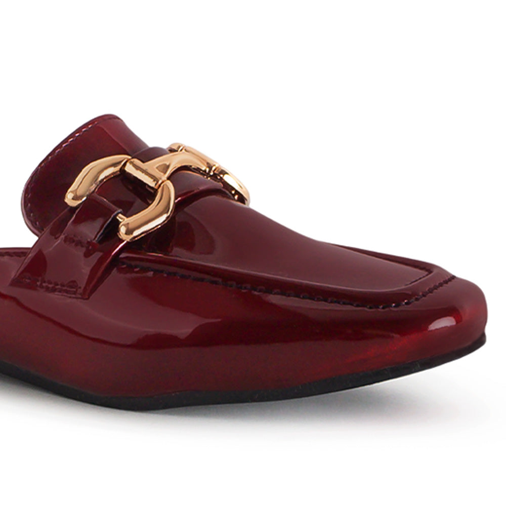Balerinas Vino Dama Zapatos Destalonados Herrajes Moderno 4930033