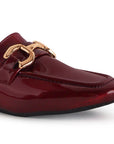 Balerinas Vino Dama Zapatos Destalonados Herrajes Moderno 4930033