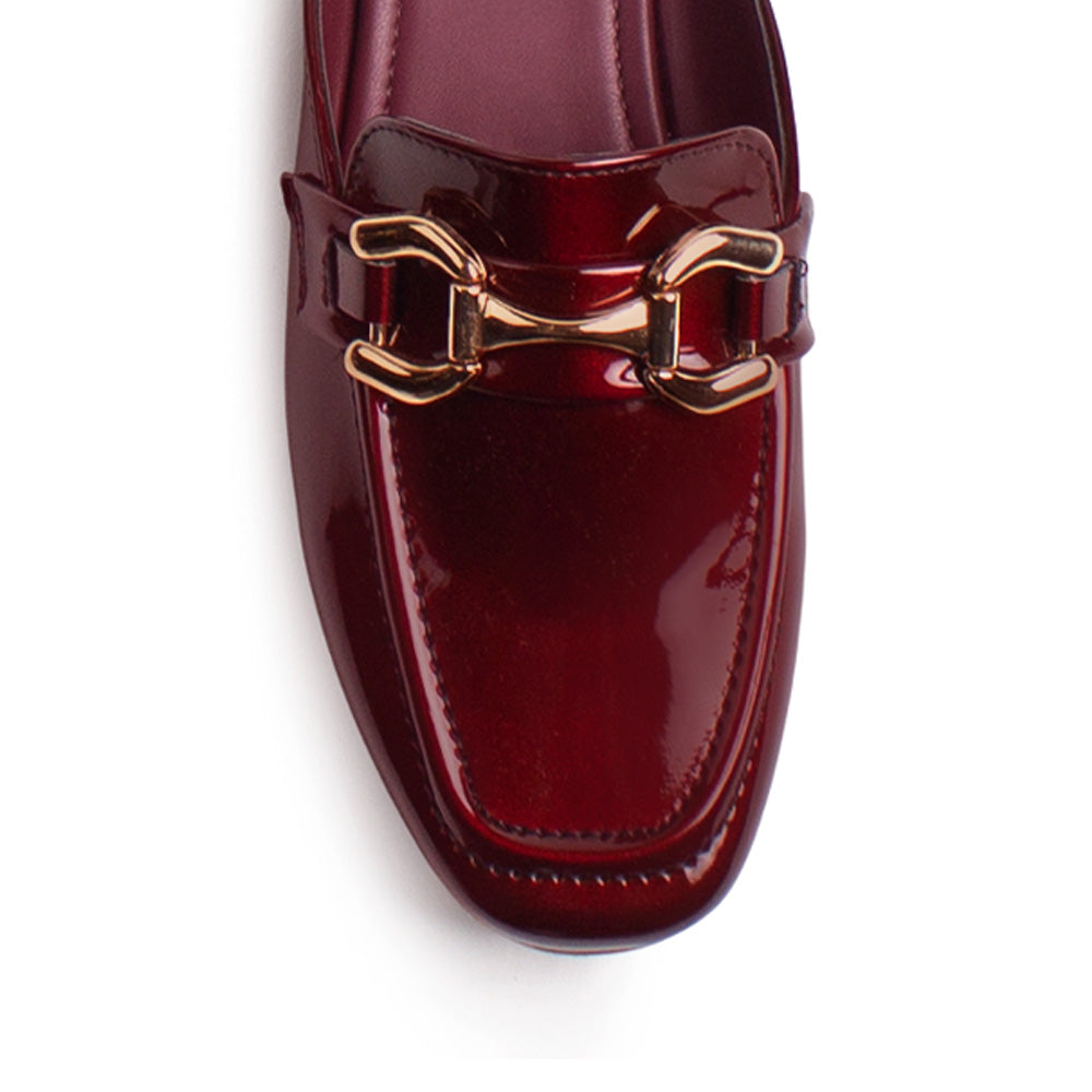 Balerinas Vino Dama Zapatos Destalonados Herrajes Moderno 4930033