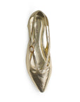 Balerinas Oro Mujer Tiras Cruzadas Estilo Moderno Casual 4930035