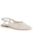 Balerinas Beige Mujer Destalonada Hebilla Comoda Casual Flats 4930039