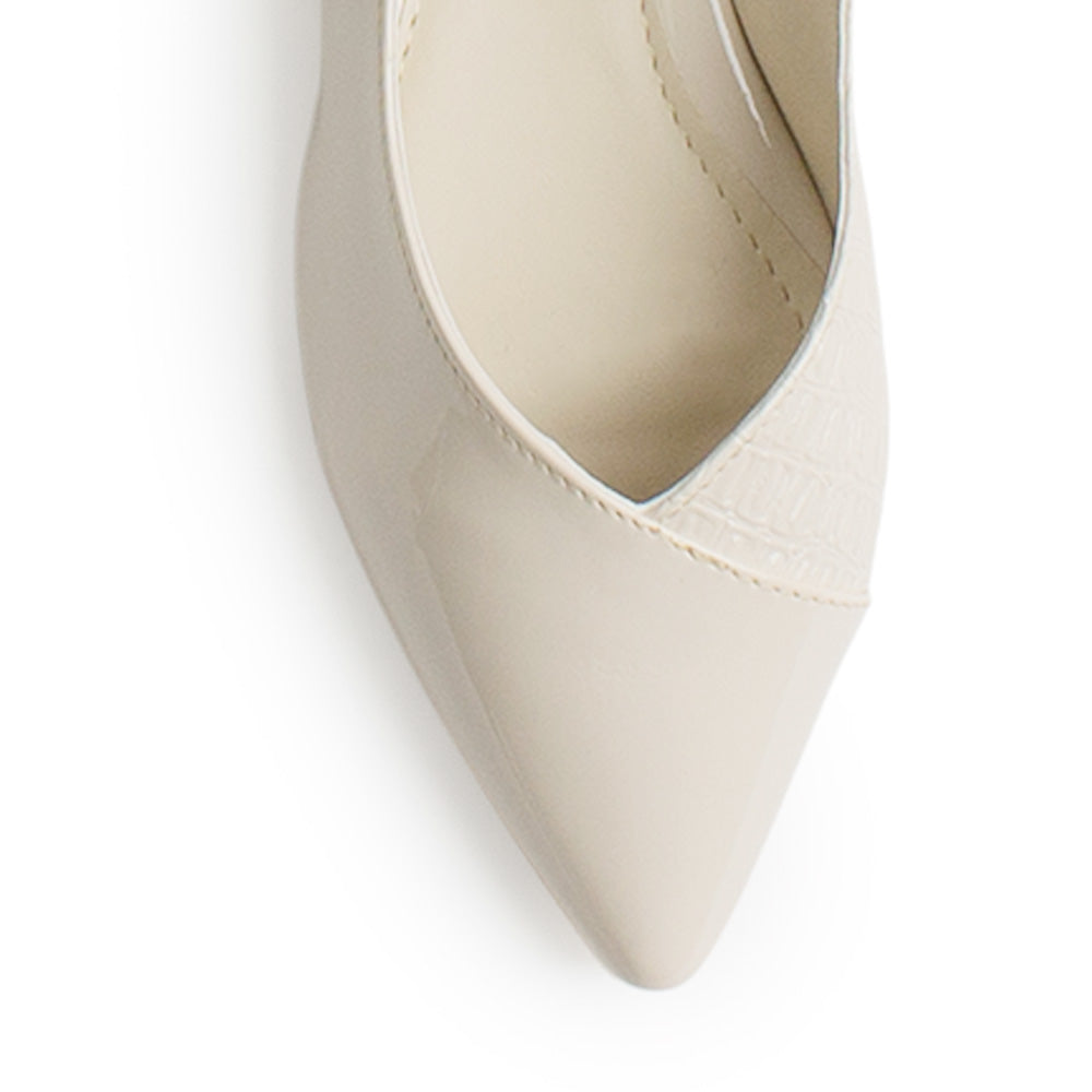 Balerinas Beige Mujer Destalonada Hebilla Comoda Casual Flats 4930039