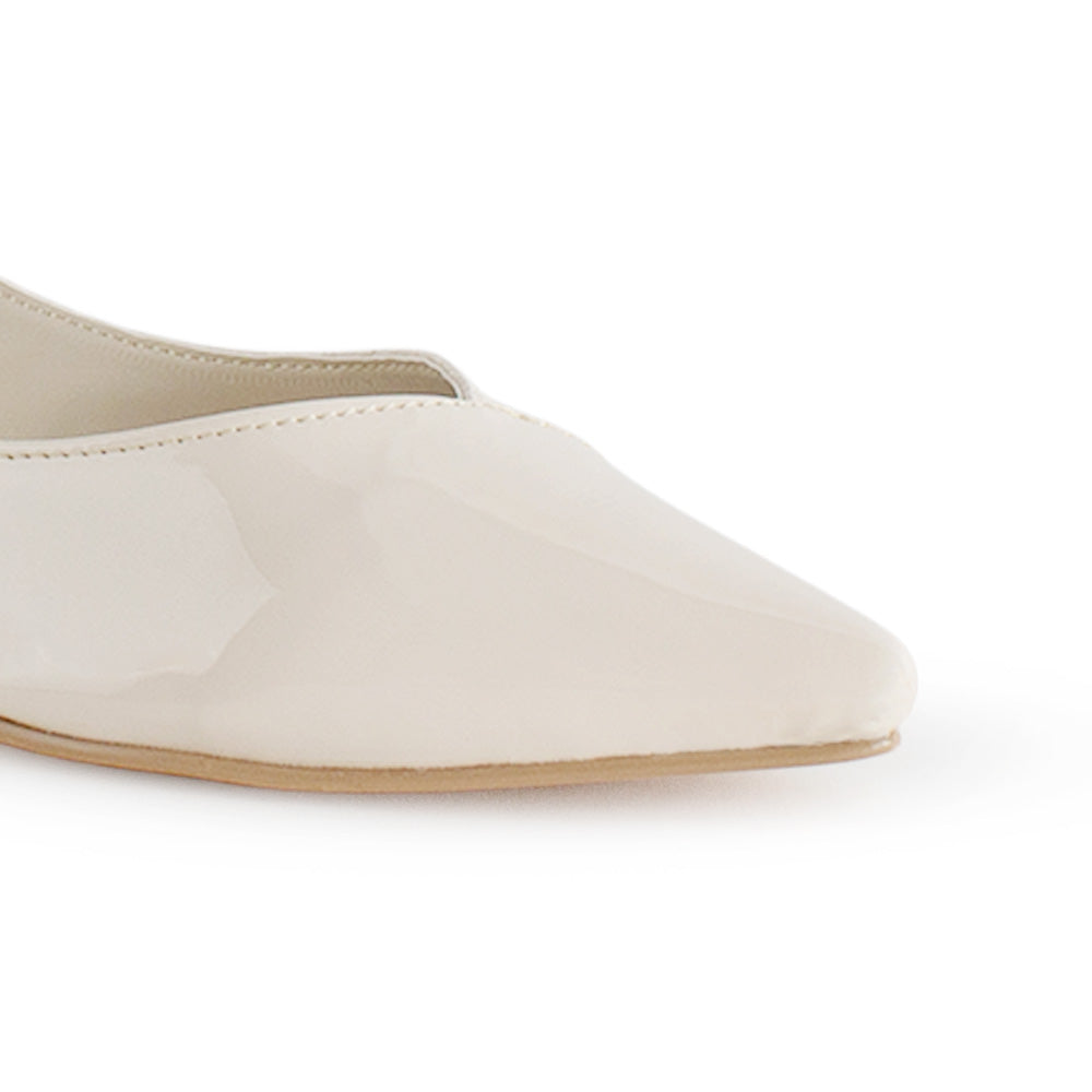 Balerinas Beige Mujer Destalonada Hebilla Comoda Casual Flats 4930039