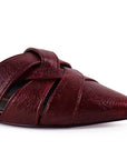 Balerinas Vino Mujer Estilo Trenzada Casual Cómoda Flats Moda 4930041