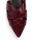 Balerinas Vino Mujer Estilo Trenzada Casual Cómoda Flats Moda 4930041