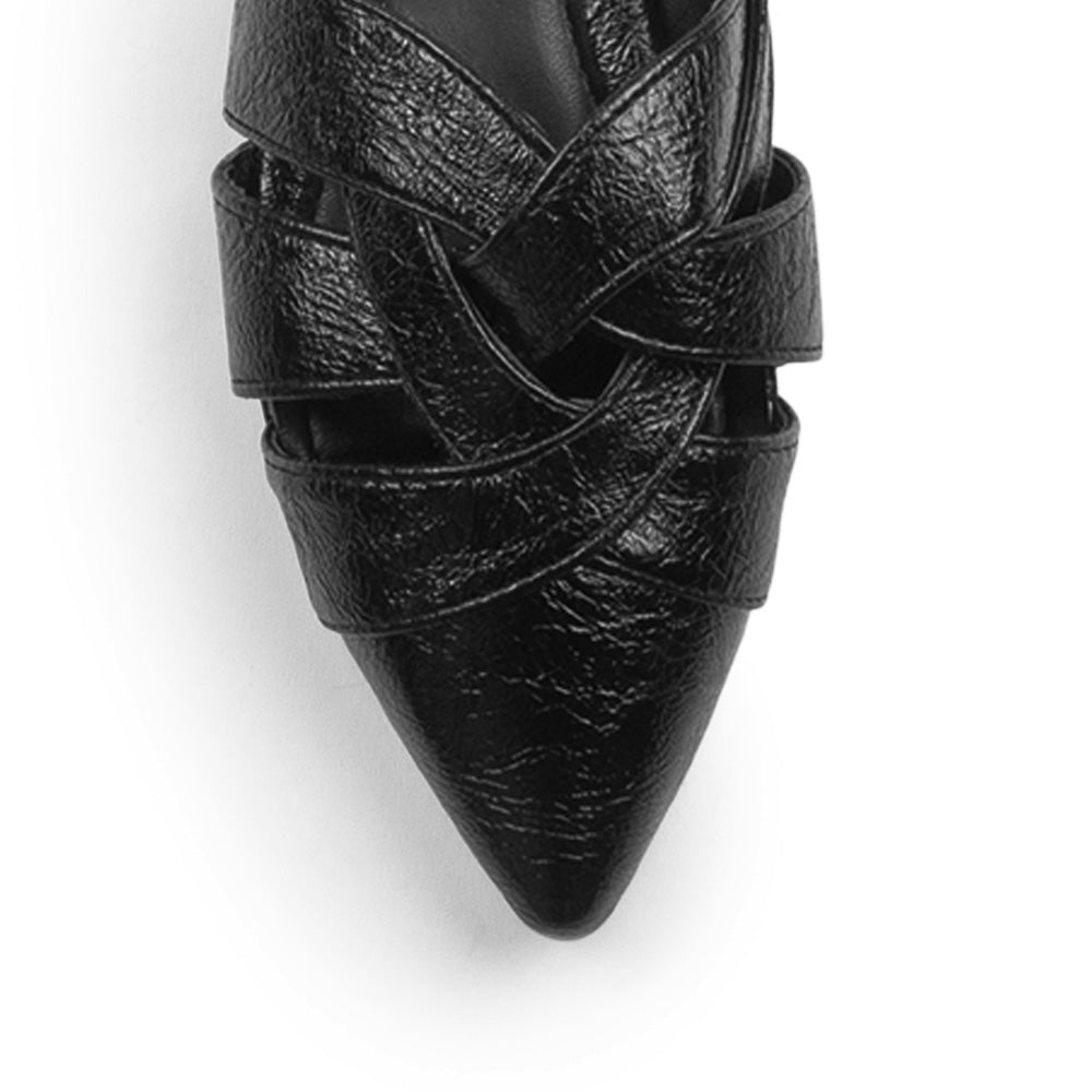 Balerinas Negro Mujer Estilo Trenzada Casual Cómoda Flats Moda 4930042