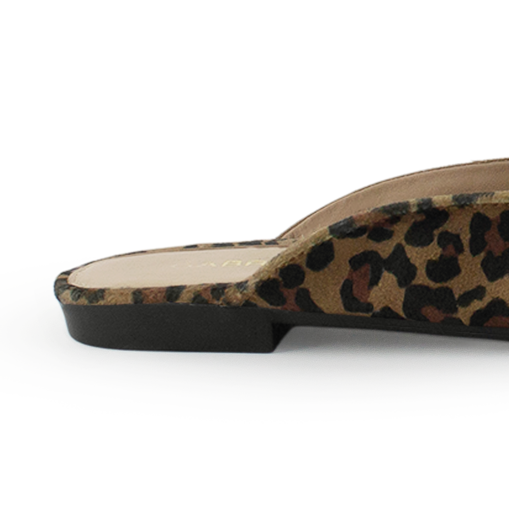 Mule Cafe Negro Adorno En Punta Casual Mujer Piso Destalonado Moda 3520167