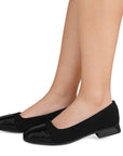 Balerina Negro Clásica Estilo Elegante Punta Cuadrada Dama 3402921