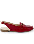 Mules Rojo Piso Moda Casual Balerina Mujer Comodo Destalonado 2880118