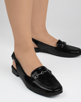 Mules Negro Piso Moda Casual Balerina Mujer Comodo Destalonado 2880120