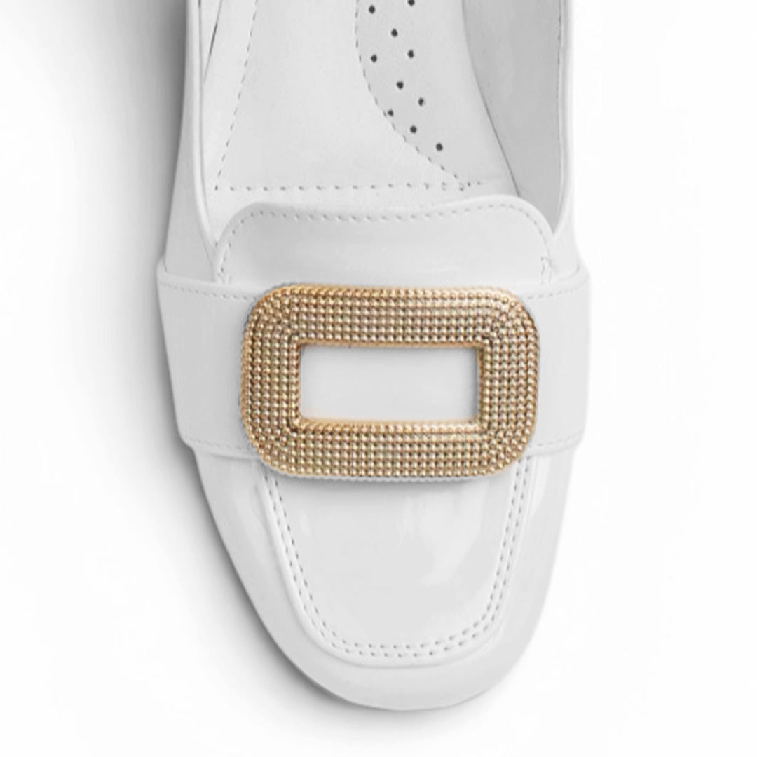 Balerina Beige Dama Destalonada Tipo Flats Herraje Moda Casual 2880136