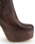 Botin Cafe Mujer Casual Moda Elegante Tacon Alto Botas Para Dama 3201375