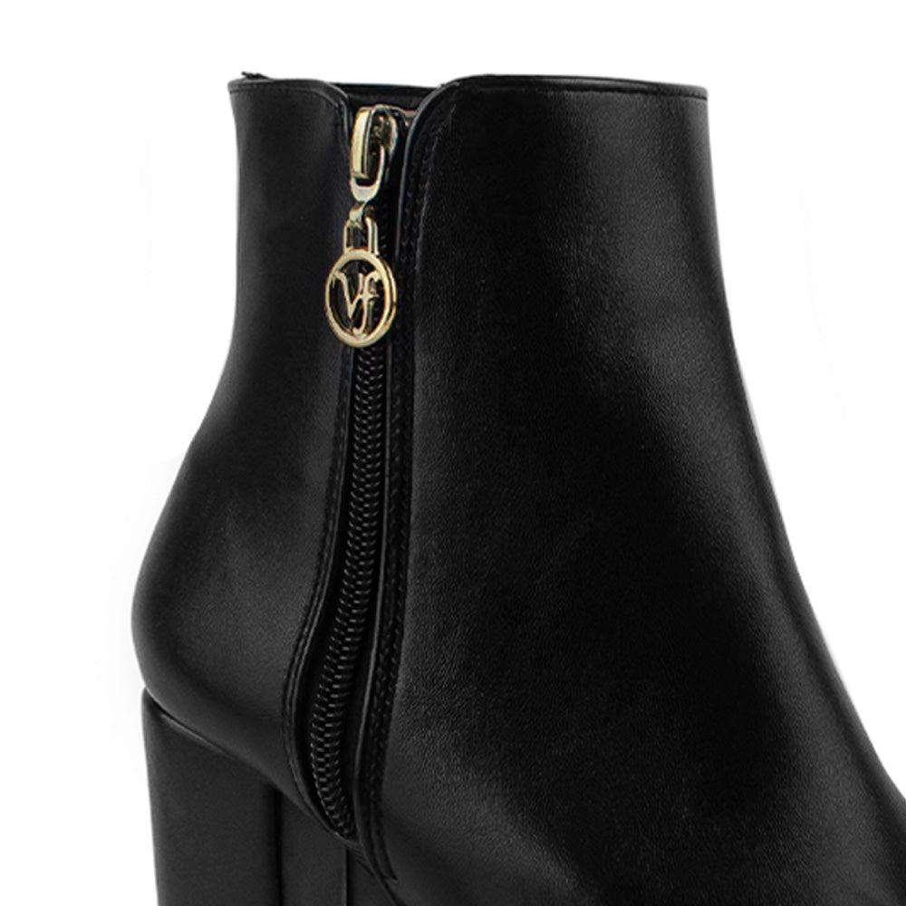 Botin Negro Mujer Casual Moda Elegante Tacon Alto Botas Para Dama 3201376