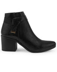Bota Negro Hebilla Moderno Tacon Ancho Moda Punta Fina 3201381