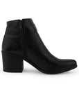 Bota Negro Hebilla Moderno Tacon Ancho Moda Punta Fina 3201381