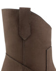 Bota Cafe Vaquera Tacon Grueso Moderna Casual Comoda 3201383