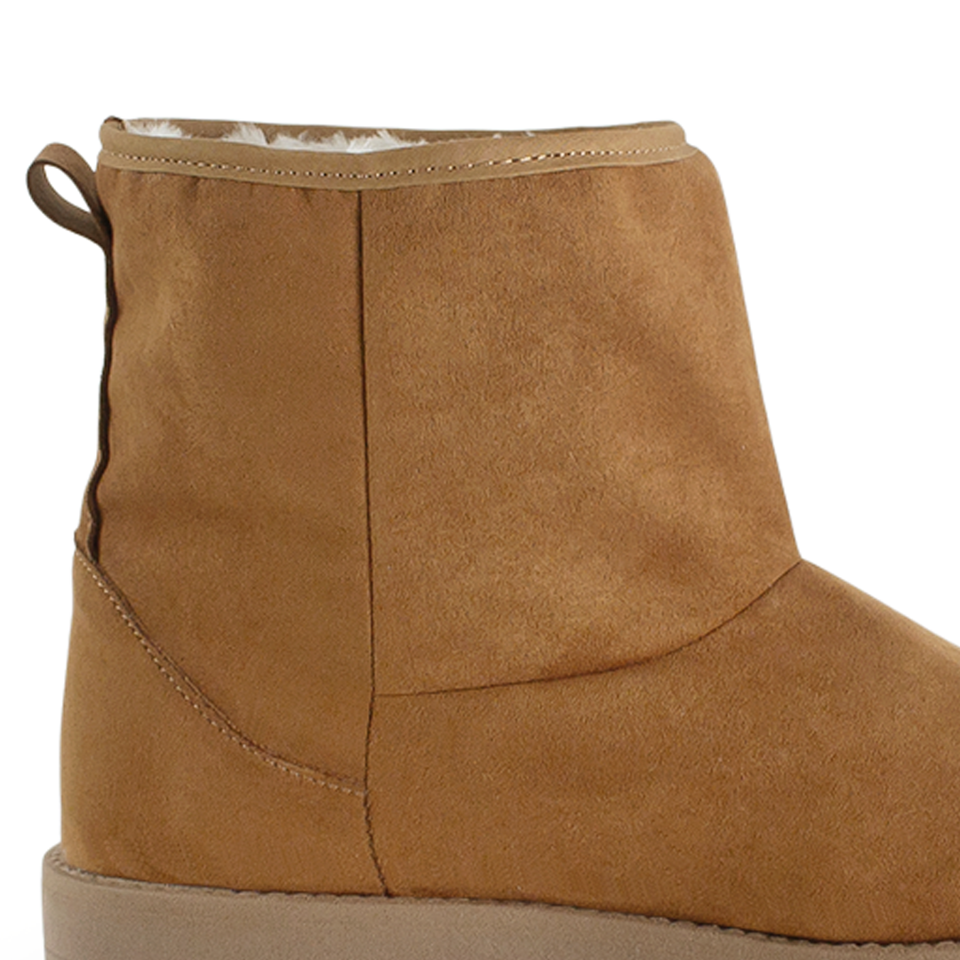 Bota Cafe Mujer Confortable Invernal Plataforma Alta Dama Moda 3201393