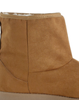 Bota Cafe Mujer Confortable Invernal Plataforma Alta Dama Moda 3201393