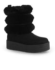 Botas Negro Mujer Casual Polar Invierno Comodo Moda 3201394