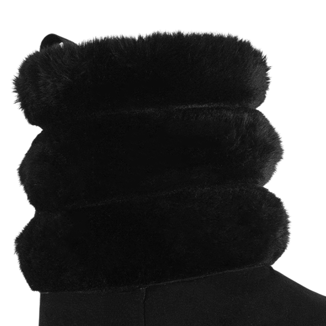 Botas Negro Mujer Casual Polar Invierno Comodo Moda 3201394